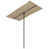 NNEVL Outdoor Parasol with Aluminium Pole 180x110 cm Taupe