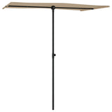 NNEVL Outdoor Parasol with Aluminium Pole 180x110 cm Taupe