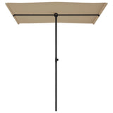 NNEVL Outdoor Parasol with Aluminium Pole 180x110 cm Taupe