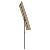 NNEVL Outdoor Parasol with Aluminium Pole 180x110 cm Taupe