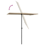 NNEVL Outdoor Parasol with Aluminium Pole 180x110 cm Taupe