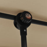 NNEVL Outdoor Parasol with Aluminium Pole 180x110 cm Taupe