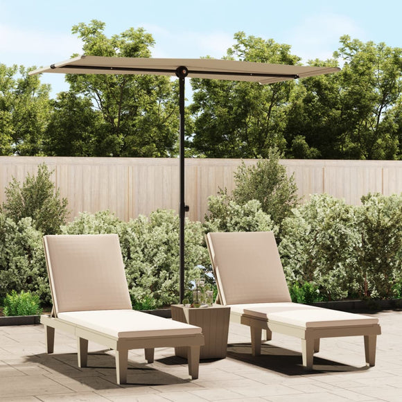 NNEVL Outdoor Parasol with Aluminium Pole 180x110 cm Taupe