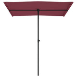 NNEVL Outdoor Parasol with Aluminium Pole 180x110 cm Bordeaux Red