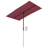 NNEVL Outdoor Parasol with Aluminium Pole 180x110 cm Bordeaux Red