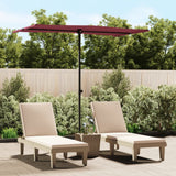 NNEVL Outdoor Parasol with Aluminium Pole 180x110 cm Bordeaux Red
