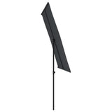 NNEVL Outdoor Parasol with Aluminium Pole 2x1.5 m Black