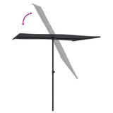 NNEVL Outdoor Parasol with Aluminium Pole 2x1.5 m Black