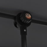 NNEVL Outdoor Parasol with Aluminium Pole 2x1.5 m Black