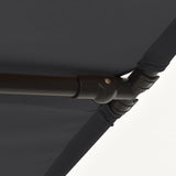 NNEVL Outdoor Parasol with Aluminium Pole 2x1.5 m Black