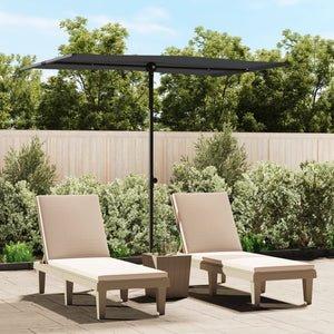 NNEVL Outdoor Parasol with Aluminium Pole 2x1.5 m Black