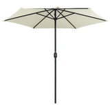 NNEVL Outdoor Parasol with Aluminium Pole 270x246 cm Sand White