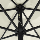 NNEVL Outdoor Parasol with Aluminium Pole 270x246 cm Sand White