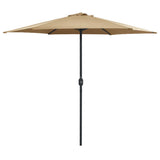 NNEVL Outdoor Parasol with Aluminium Pole 270x246 cm Taupe