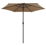 NNEVL Outdoor Parasol with Aluminium Pole 270x246 cm Taupe