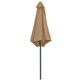 NNEVL Outdoor Parasol with Aluminium Pole 270x246 cm Taupe