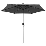 NNEVL Parasol with LED Lights and Aluminium Pole 270 cm Anthracite