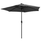 NNEVL Parasol with LED Lights and Aluminium Pole 270 cm Anthracite