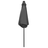 NNEVL Parasol with LED Lights and Aluminium Pole 270 cm Anthracite