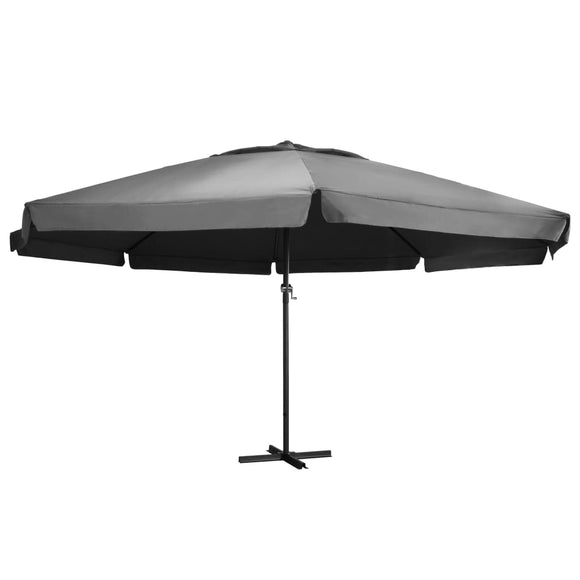 NNEVL Outdoor Parasol with Aluminium Pole 600 cm Anthracite