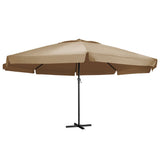 NNEVL Outdoor Parasol with Aluminium Pole 600 cm Taupe