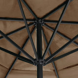 NNEVL Outdoor Parasol with Aluminium Pole 600 cm Taupe