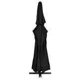 NNEVL Outdoor Parasol with Aluminium Pole 600 cm Black