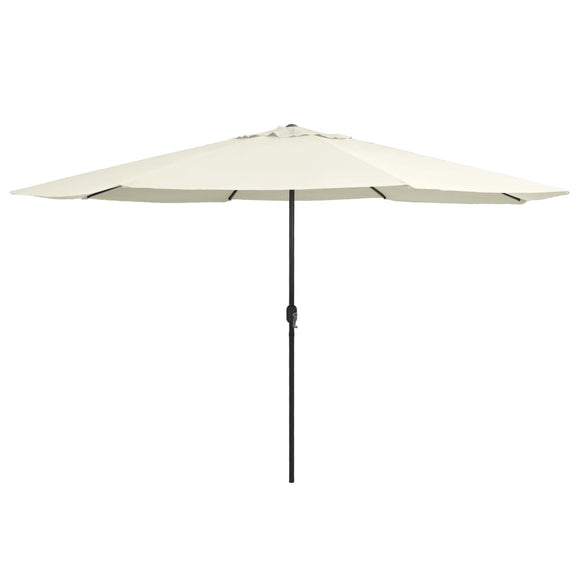 NNEVL Outdoor Parasol with Metal Pole 400 cm Sand White