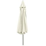 NNEVL Outdoor Parasol with Metal Pole 400 cm Sand White