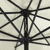 NNEVL Outdoor Parasol with Metal Pole 400 cm Sand White