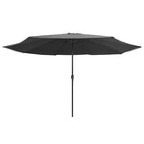 NNEVL Outdoor Parasol with Metal Pole 400 cm Anthracite