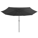 NNEVL Outdoor Parasol with Metal Pole 400 cm Anthracite