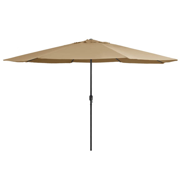NNEVL Outdoor Parasol with Metal Pole 400 cm Taupe