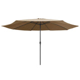NNEVL Outdoor Parasol with Metal Pole 400 cm Taupe