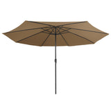 NNEVL Outdoor Parasol with Metal Pole 400 cm Taupe
