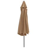 NNEVL Outdoor Parasol with Metal Pole 400 cm Taupe