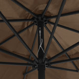 NNEVL Outdoor Parasol with Metal Pole 400 cm Taupe