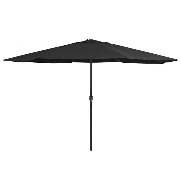 NNEVL Outdoor Parasol with Metal Pole 400 cm Black