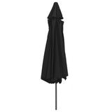 NNEVL Outdoor Parasol with Metal Pole 400 cm Black