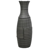 NNEVL 3 Piece Bistro Set with Cushions Poly Rattan Grey