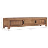NNEVL TV Cabinet 150x30x30 cm Solid Teak Wood