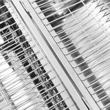 NNEVL Portable Tabletop Charcoal BBQ Grill Stainless Steel Double Grids