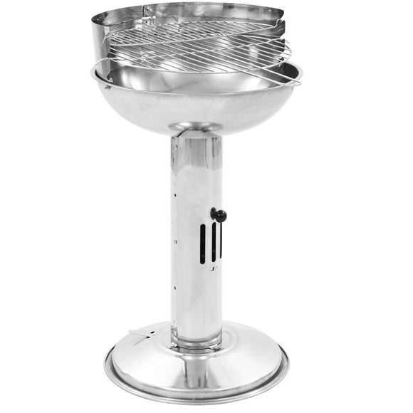 NNEVL Pedestal Charcoal BBQ Grill Stainless Steel