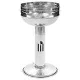 NNEVL Pedestal Charcoal BBQ Grill Stainless Steel