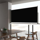 NNEVL Patio Retractable Side Awning 60x300 cm Black