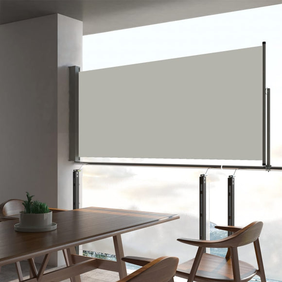 NNEVL Patio Retractable Side Awning 60x300 cm Cream