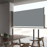 NNEVL Patio Retractable Side Awning 60x300 cm Grey