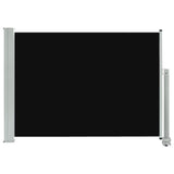 NNEVL Patio Retractable Side Awning 80x300 cm Black