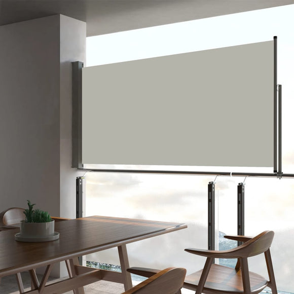 NNEVL Patio Retractable Side Awning 80x300 cm Cream