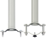 NNEVL Patio Retractable Side Awning 80x300 cm Grey